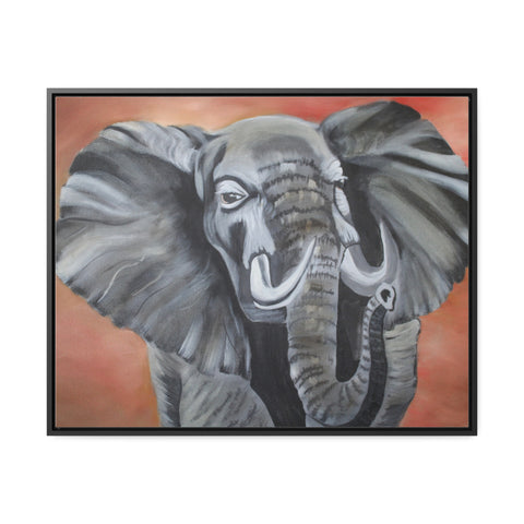 Elephant Majesty: Bold Wildlife Portrait Canvas Print